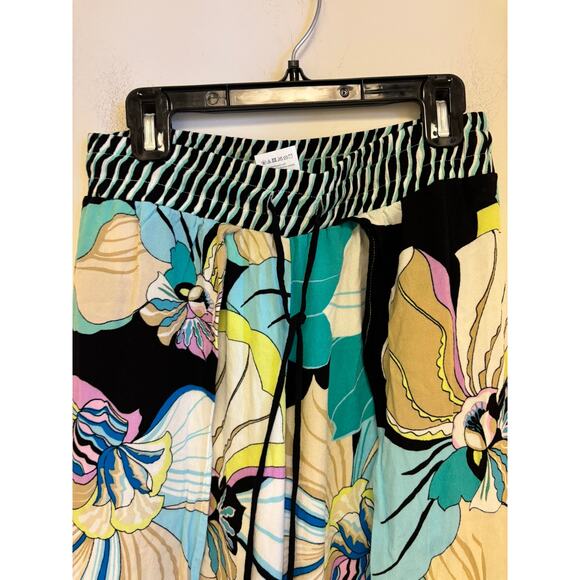 Trina Turk “Sinatra Flora” Split-Leg Swim Cover-Up Pants XS - Picture 6 of 10